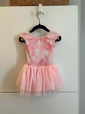 Mirella Pink Floral Tutu Dance Dress
